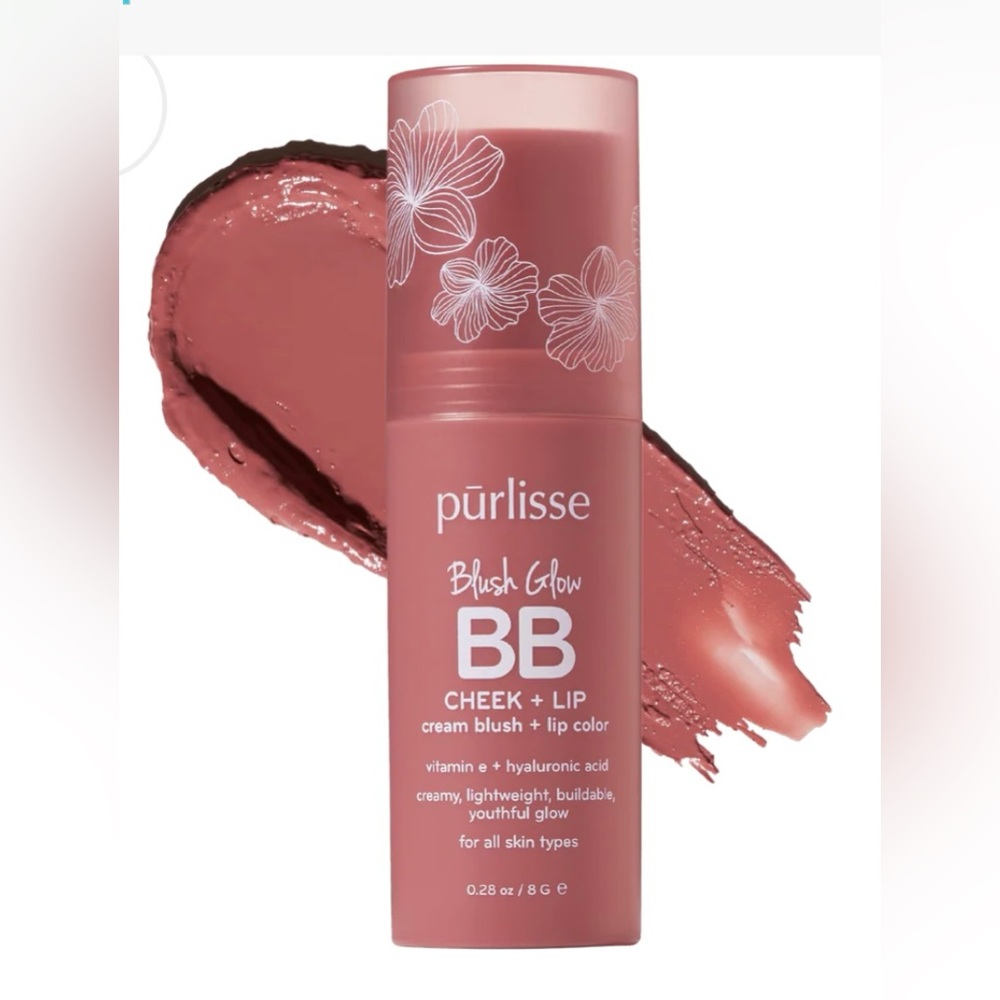 NIB Purlisse Blush Glow BB Cheek + Lip Cream in Nude Sugar